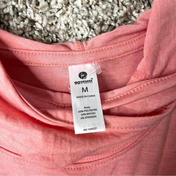 90 Degree by Reflex Hoodie Women’s Medium Rosette Pink Pullover NWT - Picture 2 of 7
